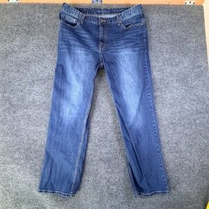 Calvin Klein Jeans Mens 36x29.5 Blue Denim Cotton Stretch Mid Rise Straight Leg